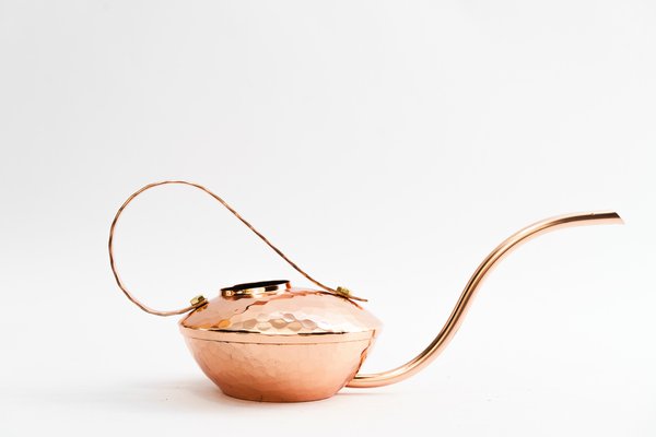 Hammered Copper Watering Can from VEB Kunstschmiede Neuruppin, Germany, 1960s-SPD-1754314