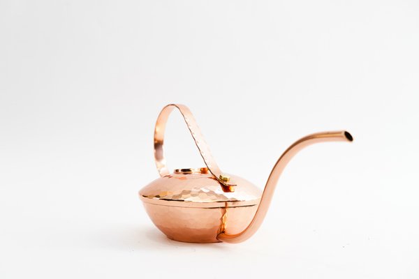 Hammered Copper Watering Can from VEB Kunstschmiede Neuruppin, Germany, 1960s-SPD-1754314