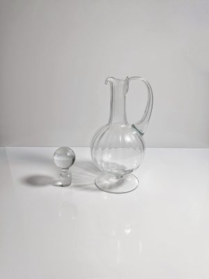 Hand-Blown Ball Glass Carafe, Italy, 1950s-VTK-2020167