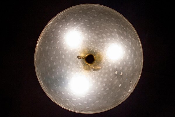 Hand-Blown Glass Pendant Lantern, 1940s-MBH-1032374