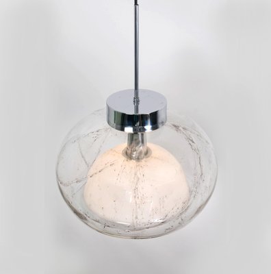 Hand Blown Glass Pendant Lights from Doria, Germany, 1970s, Set of 2-VDW-959075