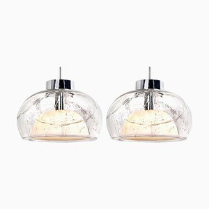 Hand Blown Glass Pendant Lights from Doria, Germany, 1970s, Set of 2-VDW-959075