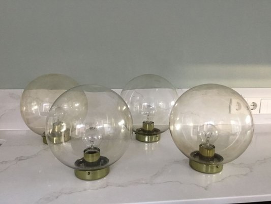 Hand Blown Globe Ceiling Lamp / Wall Light from Raak, 1960s-SU-833549