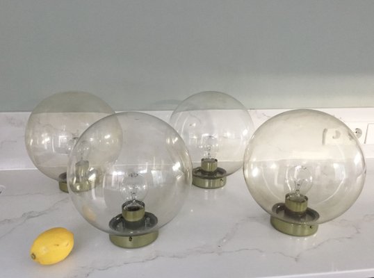 Hand Blown Globe Ceiling Lamp / Wall Light from Raak, 1960s-SU-833549