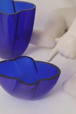 Hand-Blown Royal Blue Vases by Holmegaard, 1980s, Set of 2-ESB-2035562