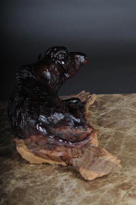 Hand Carved Bison Sculpture-FLW-1402243