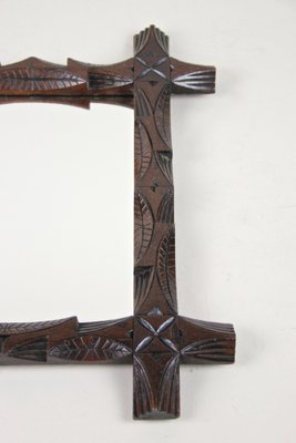 Hand-Carved Black Forest Mirror, Austria, 1890s-TQA-1322326