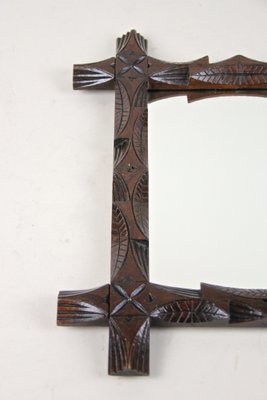 Hand-Carved Black Forest Mirror, Austria, 1890s-TQA-1322326