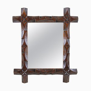 Hand-Carved Black Forest Mirror, Austria, 1890s-TQA-1322326