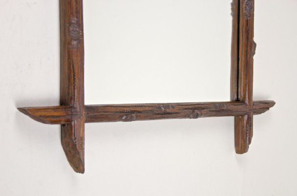 Hand Carved Black Forest Wall Mirror, Austria, 1880s-TQA-1322131