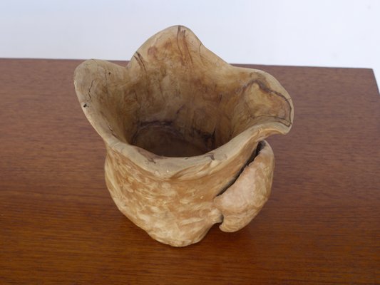 Hand Carved Burl Wood Jug, 1970s-MB-1009324