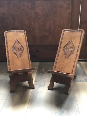 Hand Carved Chair, Cuba, 1960s, Set of 2-OXJ-1033504