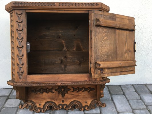 Hand-Carved Hanging Cabinet, 1940s-WQQ-664693