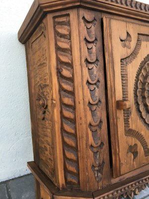 Hand-Carved Hanging Cabinet, 1940s-WQQ-664693