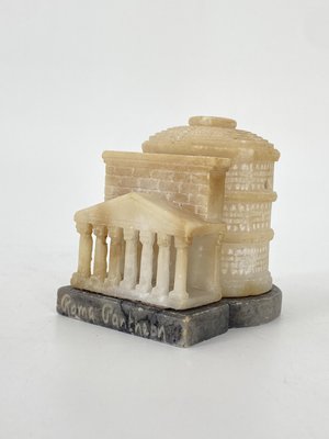 Hand-Carved Miniature Alabaster Model of the Pantheon in Rome, 1900-CZ-2038063