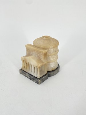 Hand-Carved Miniature Alabaster Model of the Pantheon in Rome, 1900-CZ-2038063