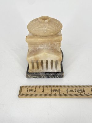 Hand-Carved Miniature Alabaster Model of the Pantheon in Rome, 1900-CZ-2038063