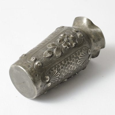 Hand-Chased Pewter Vase by F. Cortesi, 1930s-IXK-844913