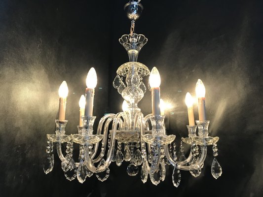 Hand-Cut Crystal Chandelier, 1950s-WQQ-1320773