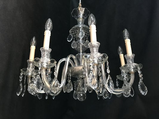 Hand-Cut Crystal Chandelier, 1950s-WQQ-1320773