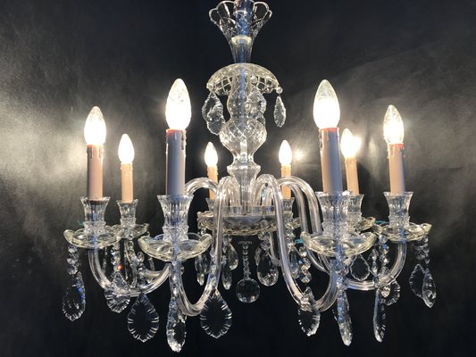 Hand-Cut Crystal Chandelier, 1950s-WQQ-1320773