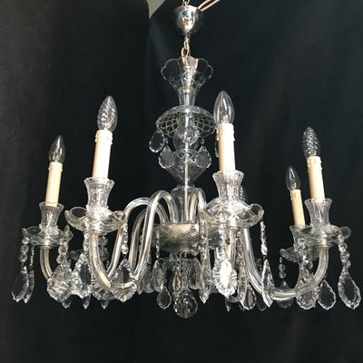 Hand-Cut Crystal Chandelier, 1950s-WQQ-1320773