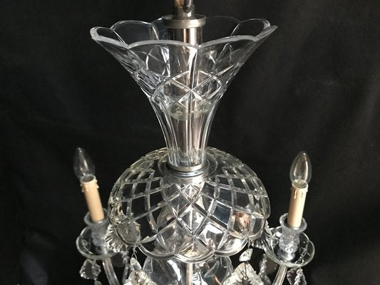 Hand-Cut Crystal Chandelier, 1950s-WQQ-1320773