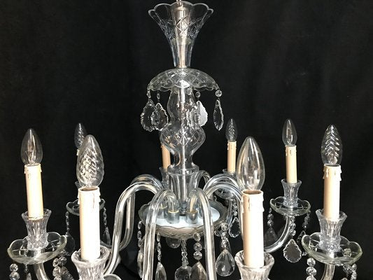 Hand-Cut Crystal Chandelier, 1950s-WQQ-1320773