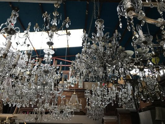 Hand-Cut Crystal Chandelier, 1950s-WQQ-1320773