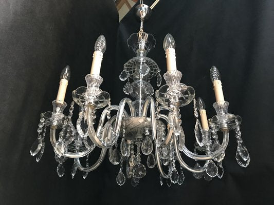 Hand-Cut Crystal Chandelier, 1950s-WQQ-1320773