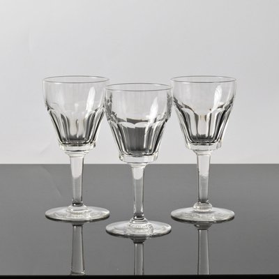 Hand-Cut Crystal Wine Glasses from Val Saint Lambert, 1950s, Set of 10-IXK-1437715