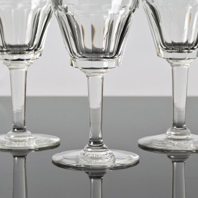 Hand-Cut Crystal Wine Glasses from Val Saint Lambert, 1950s, Set of 10-IXK-1437715