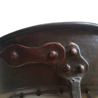 Hand Hammered and Riveted Copper Chestnut Pan-NUX-1738631