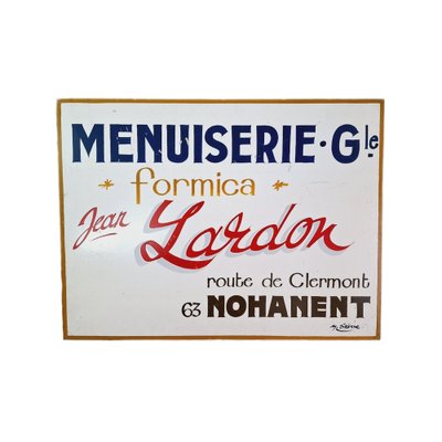 Hand Painted Carpenters Workshop Sign, France, 1960s-FRB-1766029