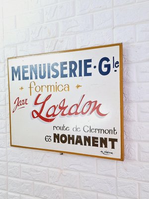 Hand Painted Carpenters Workshop Sign, France, 1960s-FRB-1766029