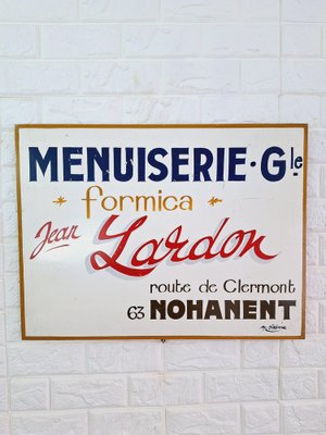 Hand Painted Carpenters Workshop Sign, France, 1960s-FRB-1766029