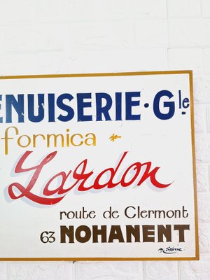 Hand Painted Carpenters Workshop Sign, France, 1960s-FRB-1766029