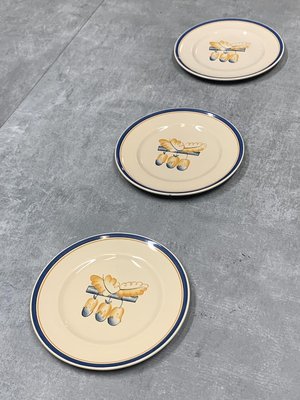 Hand-Painted Ceramic Dishes by Gio Ponti for Richard Ginori, San Cristoforo Milan, 1920s, Set of 3-RAF-627351