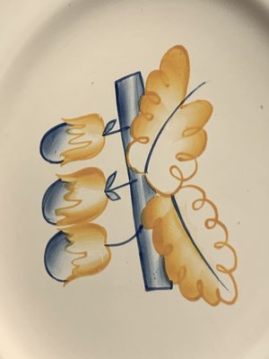 Hand-Painted Ceramic Dishes by Gio Ponti for Richard Ginori, San Cristoforo Milan, 1920s, Set of 3-RAF-627351