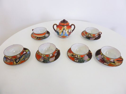 Hand-Painted Chinese Porcelain Set, 1950s, Set of 13-KNM-946524