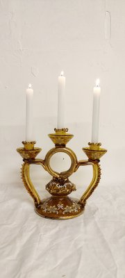 Hand-Painted Crystal Candleholder, Italy, 1940s-RGF-1318915