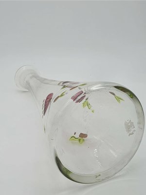 Hand Painted Glass Carafe with Cap, Italy, 1970s-ZUW-1779973