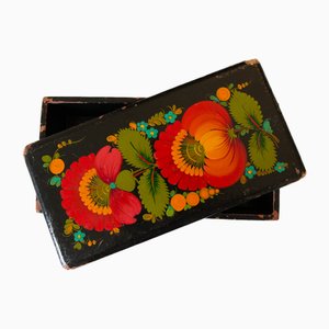 Hand-Painted Jewelry Box of Soviet Origin, 1970s-EBW-2017117