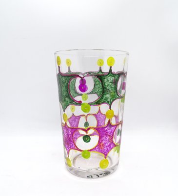 Hand-Painted Les 3 Ailes Glasses from Duralex, France, Set of 3-NUC-1340597