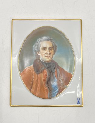 Hand Painted Porcelain Plate with a Portrait of Count Moritz of Saxony by C.M. Freyer for Meissen Porcelain, Germany, 1998-CZ-1738778