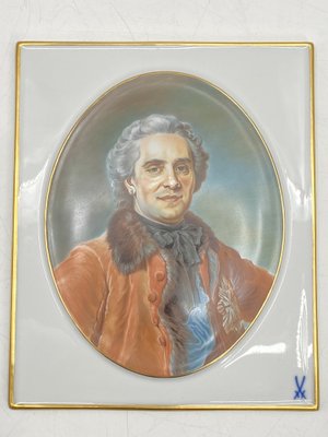 Hand Painted Porcelain Plate with a Portrait of Count Moritz of Saxony by C.M. Freyer for Meissen Porcelain, Germany, 1998-CZ-1738778