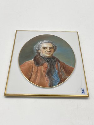 Hand Painted Porcelain Plate with a Portrait of Count Moritz of Saxony by C.M. Freyer for Meissen Porcelain, Germany, 1998-CZ-1738778