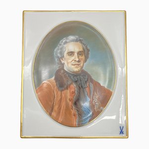 Hand Painted Porcelain Plate with a Portrait of Count Moritz of Saxony by C.M. Freyer for Meissen Porcelain, Germany, 1998-CZ-1738778