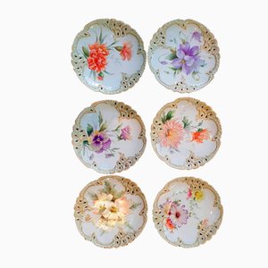 Hand-Painted Porcelain Plates from Nymphenburg, Set of 6-OZS-1359832