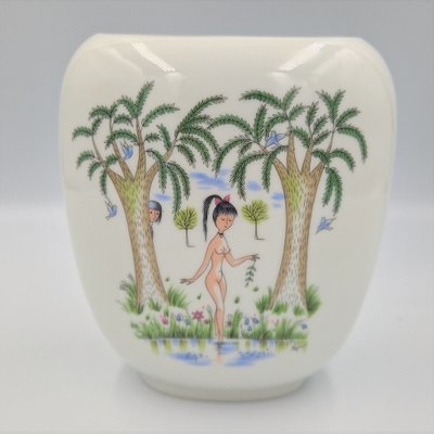 Hand-Painted Porcelain Vase by Peynet for Rosenthal, 1950s-WK-1768570